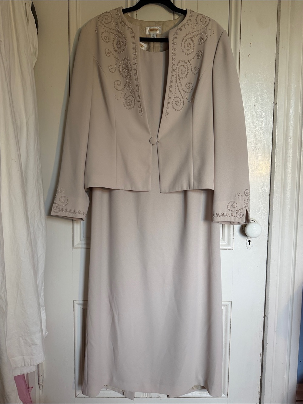 Talbots Cream Dress with Matching Jacket - Picture 1 of 8